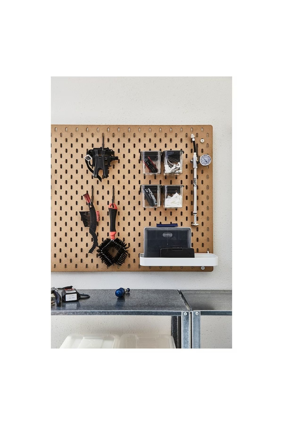 İkea Skadıs 3 Lü Set Çok Amaçlı Pano Parçası Kapaklı Şeffaf Koyu Gri K