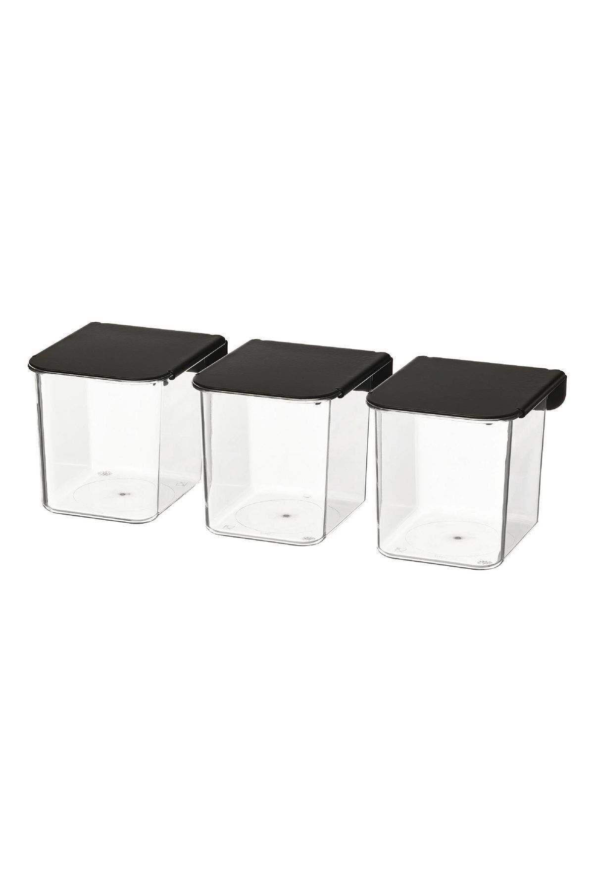 İkea Skadıs 3Lü Siyah Kapaklı Set Çok Amaçlı Pano Parçası Kapaklı Şeff