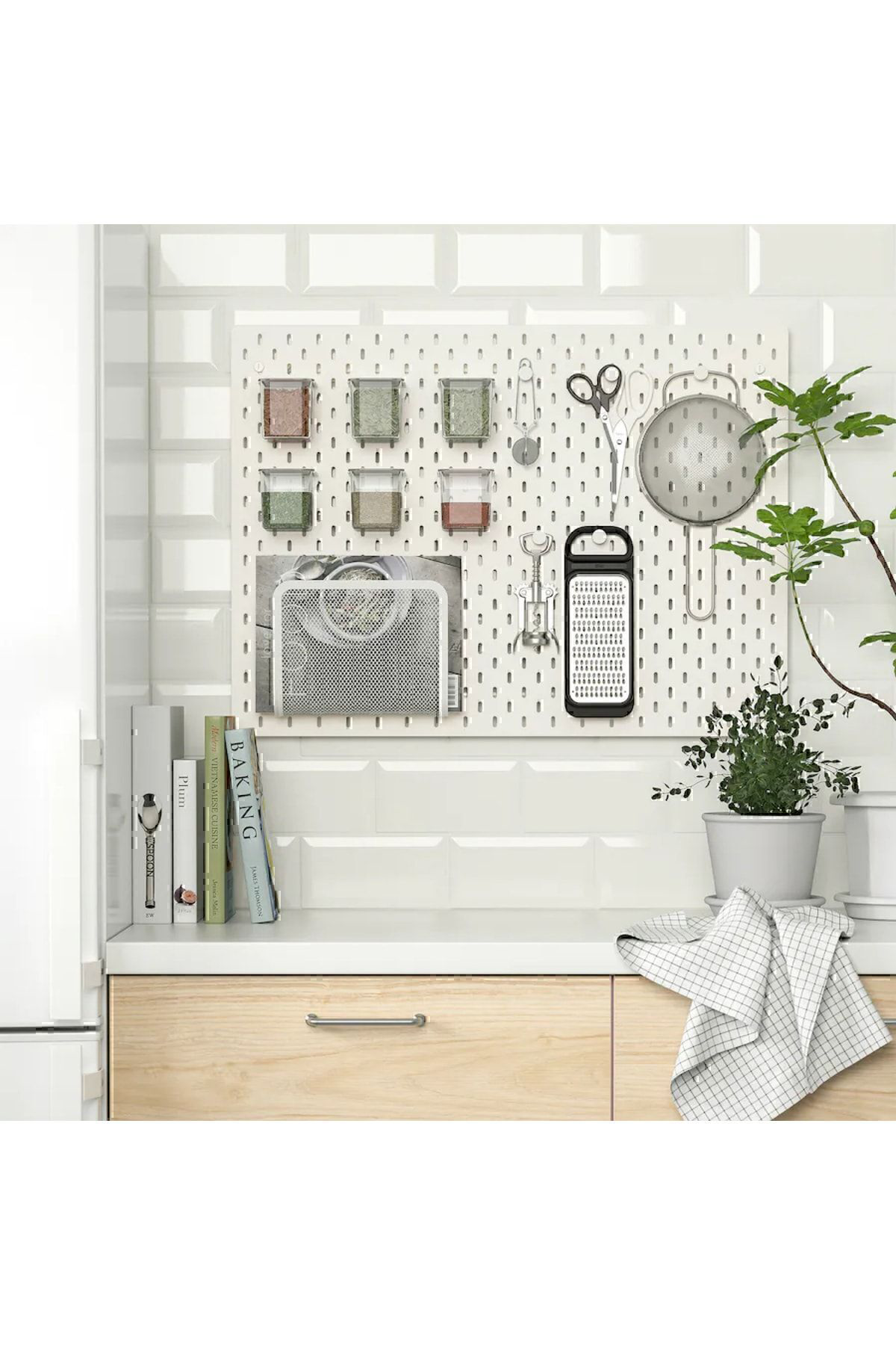 İkea Skadis Beyaz 76X56 Cm Çok Amaçli Pano Pegboard