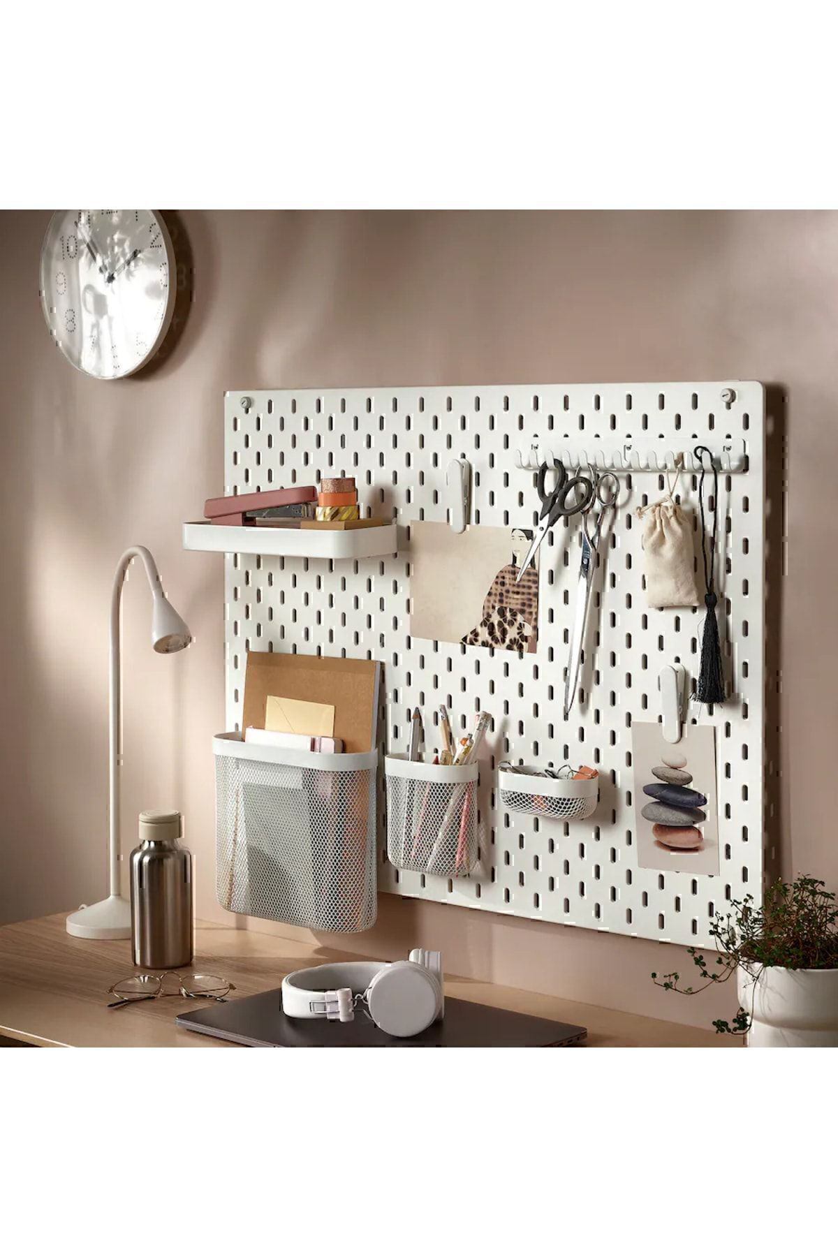 İkea Skadis Beyaz 76X56 Cm Çok Amaçli Pano Pegboard