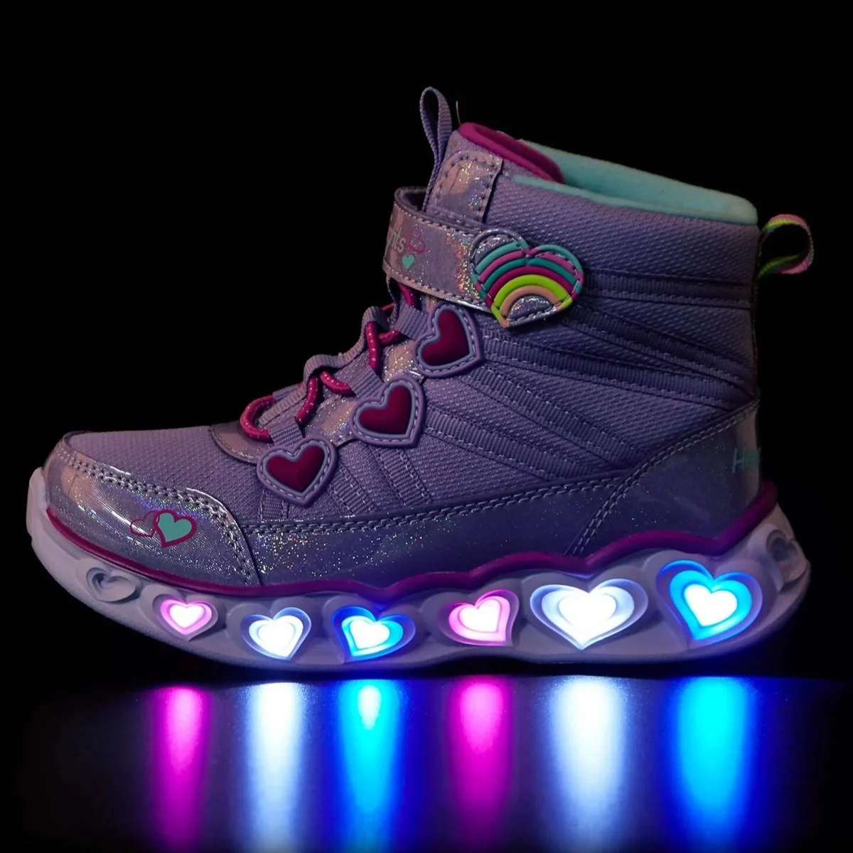 Skechers Lights-Sweet Styling Kids Sneaker Işıklı Bilekli Lastik Bağcıklı Cırtlı Günlük Çocuk Ayakkabısı Mor Fiyatı, Yorumları ve Özellikleri