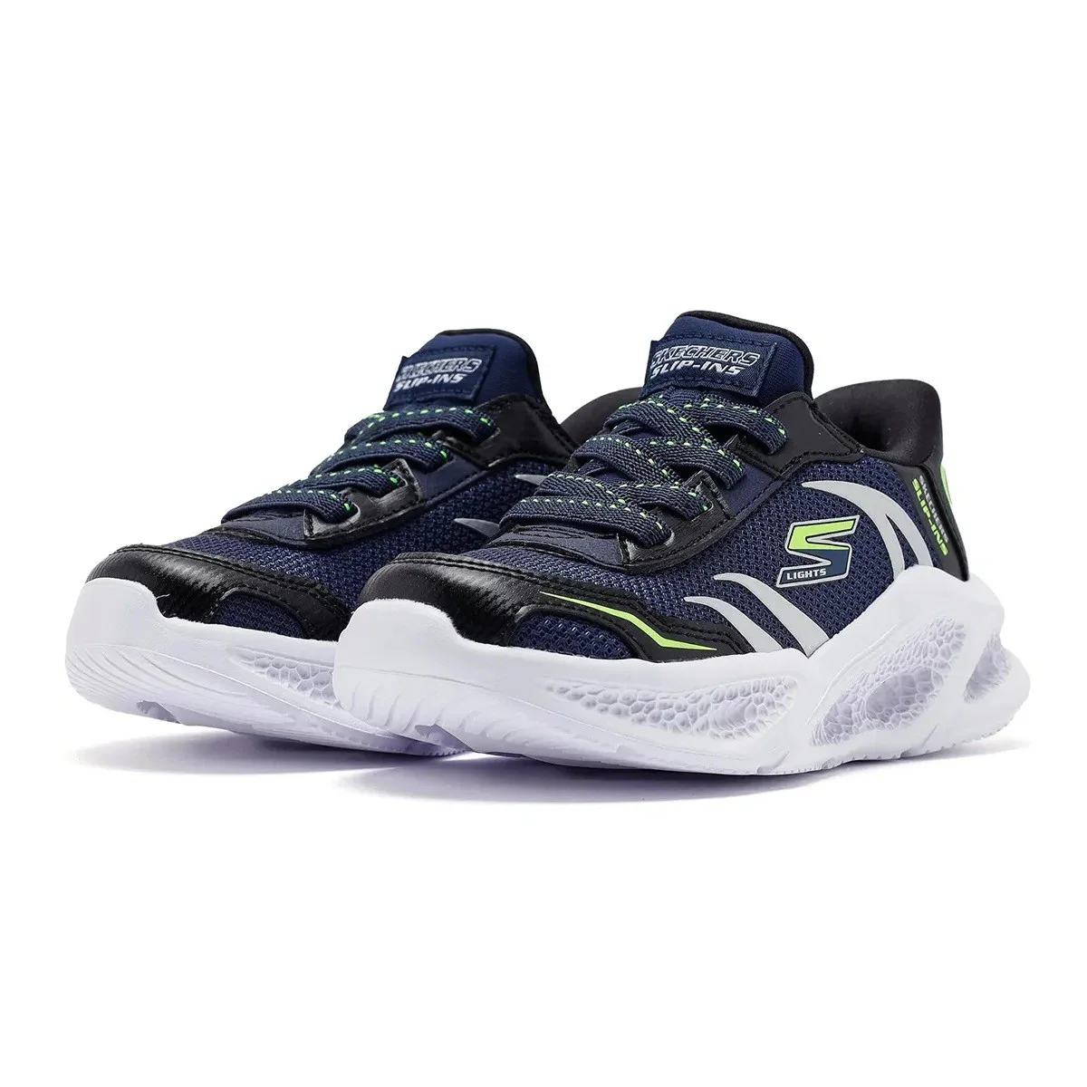 Skechers Meteor Lights Brisk-Beams Kids Sneaker Lastik Bağcıklı Işıklı Çocuk Ayakkabısı Lacivert Fiyatı, Yorumları ve Özellikleri