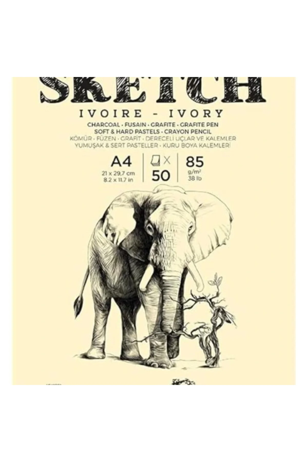 Skecth Çizim Blok A4 85Gr Üstten Spiralli Defter