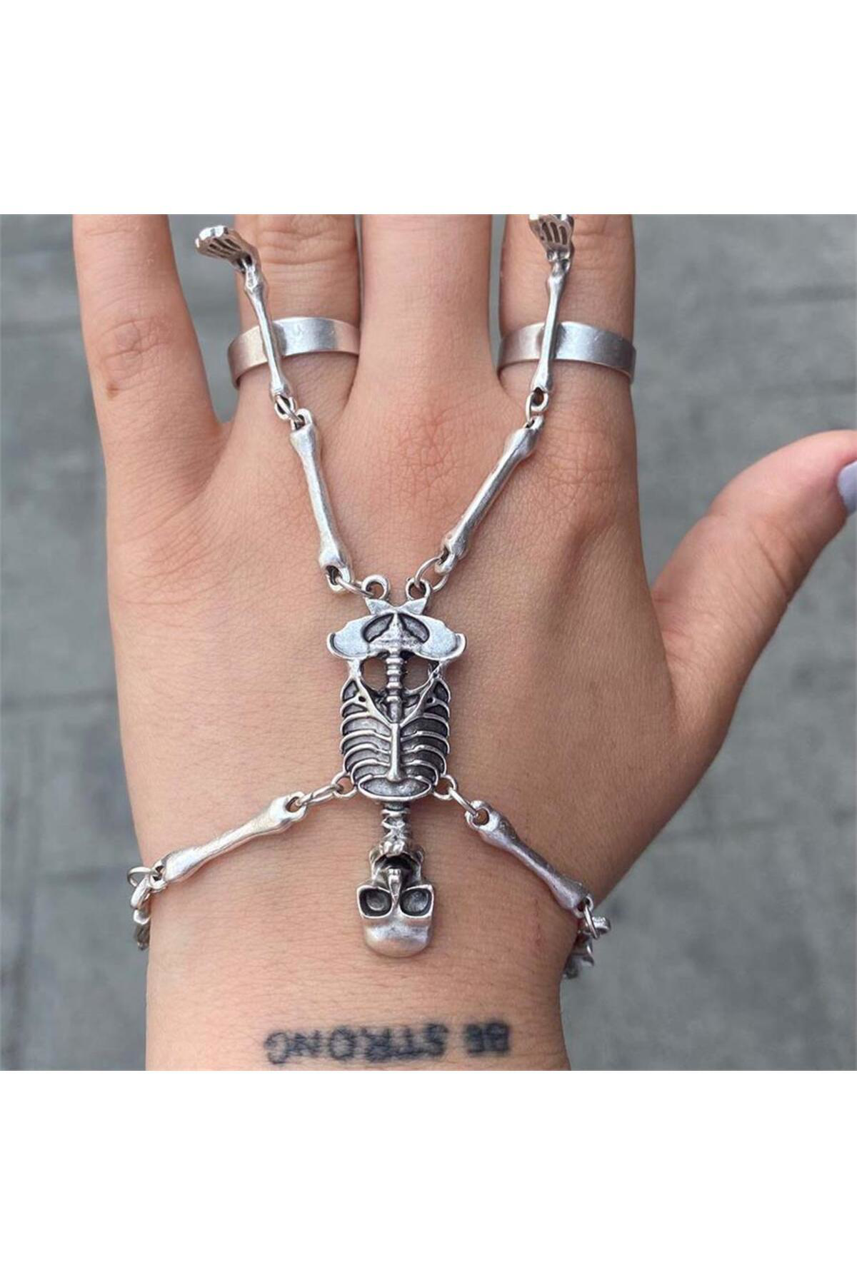 Skeleton Bileklikli İkili Yüzük