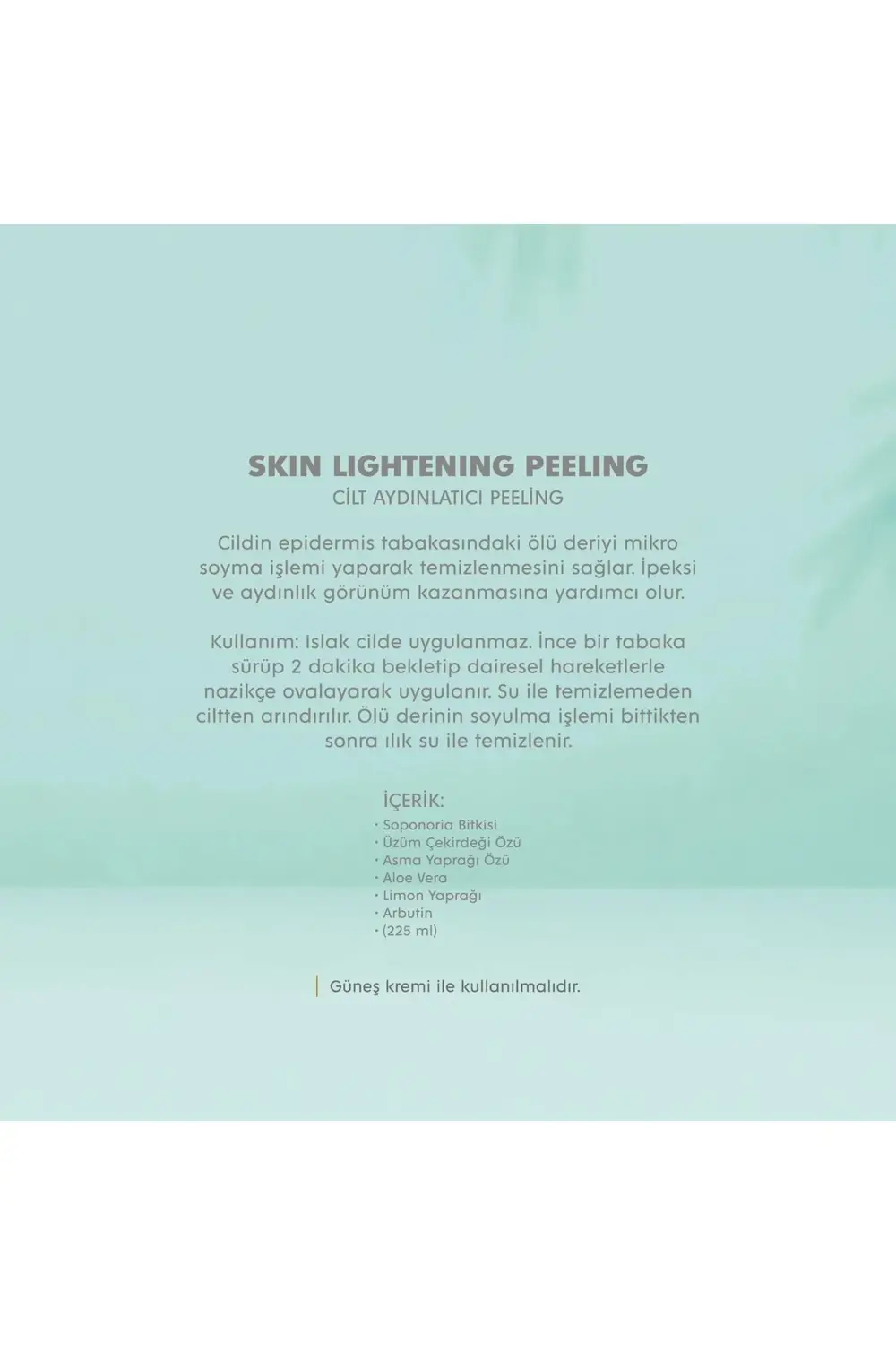 - Skın Lıghtenıng Peelıng - 225 ml