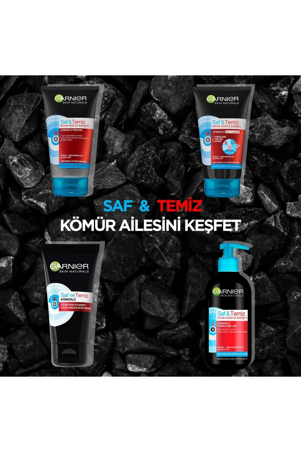 Skin Naturals Saf & Temiz Siyah Nokta Karşıtı Kömürlü Temizleme J