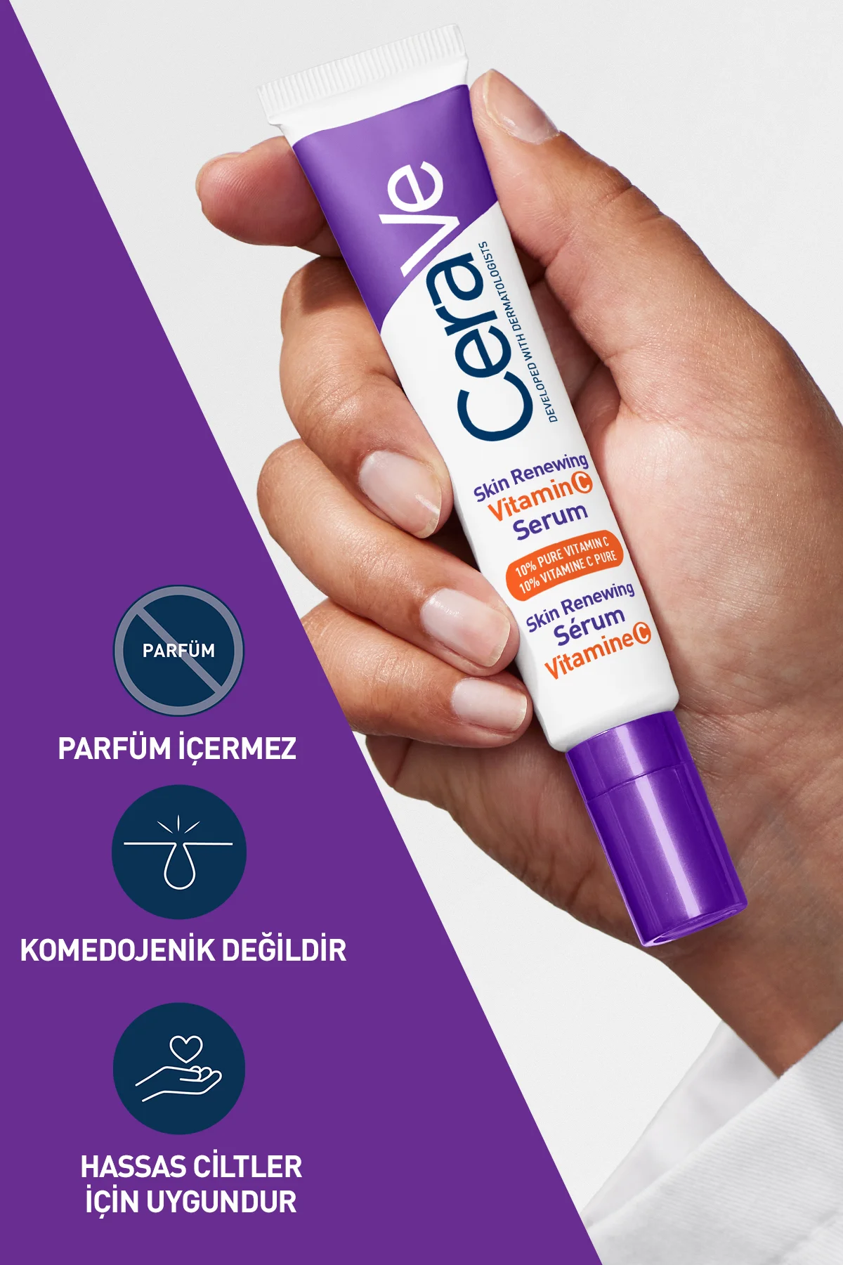 Skin Renewing Cilt Yenileyici & Aydınlatıcı Etkili C Vitamini Yüz Serumu 30 ml