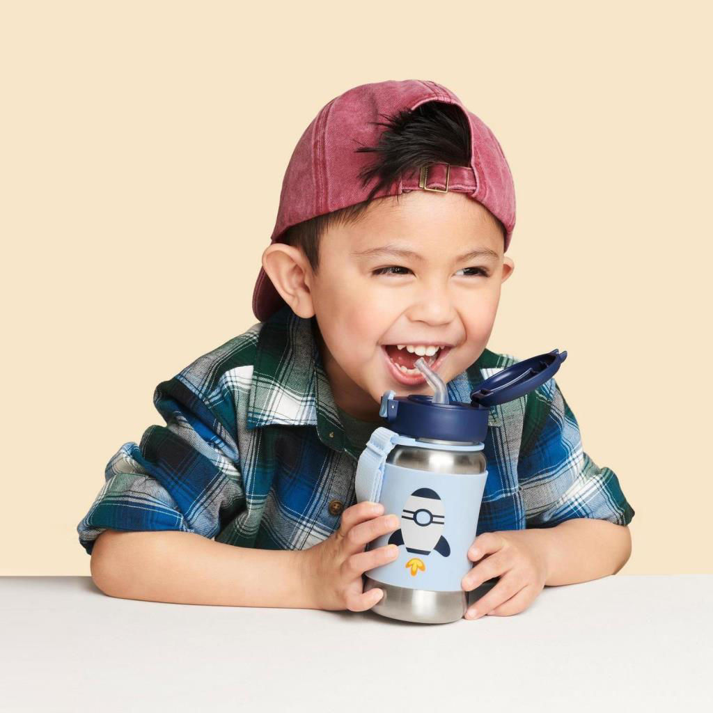 Skip Hop Zoo Pipetli Paslanmaz Çelik Suluk 350 ml Roket Skip Hop Zoo Pipetli Paslanmaz Çelik Suluk 350 ml Roket
