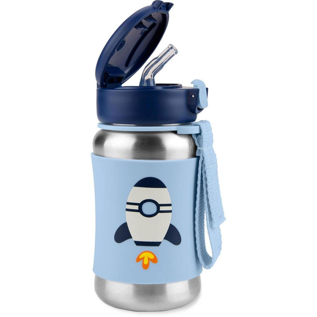 Skip Hop Zoo Pipetli Paslanmaz Çelik Suluk 350 ml Roket Skip Hop Zoo Pipetli Paslanmaz Çelik Suluk 350 ml Roket