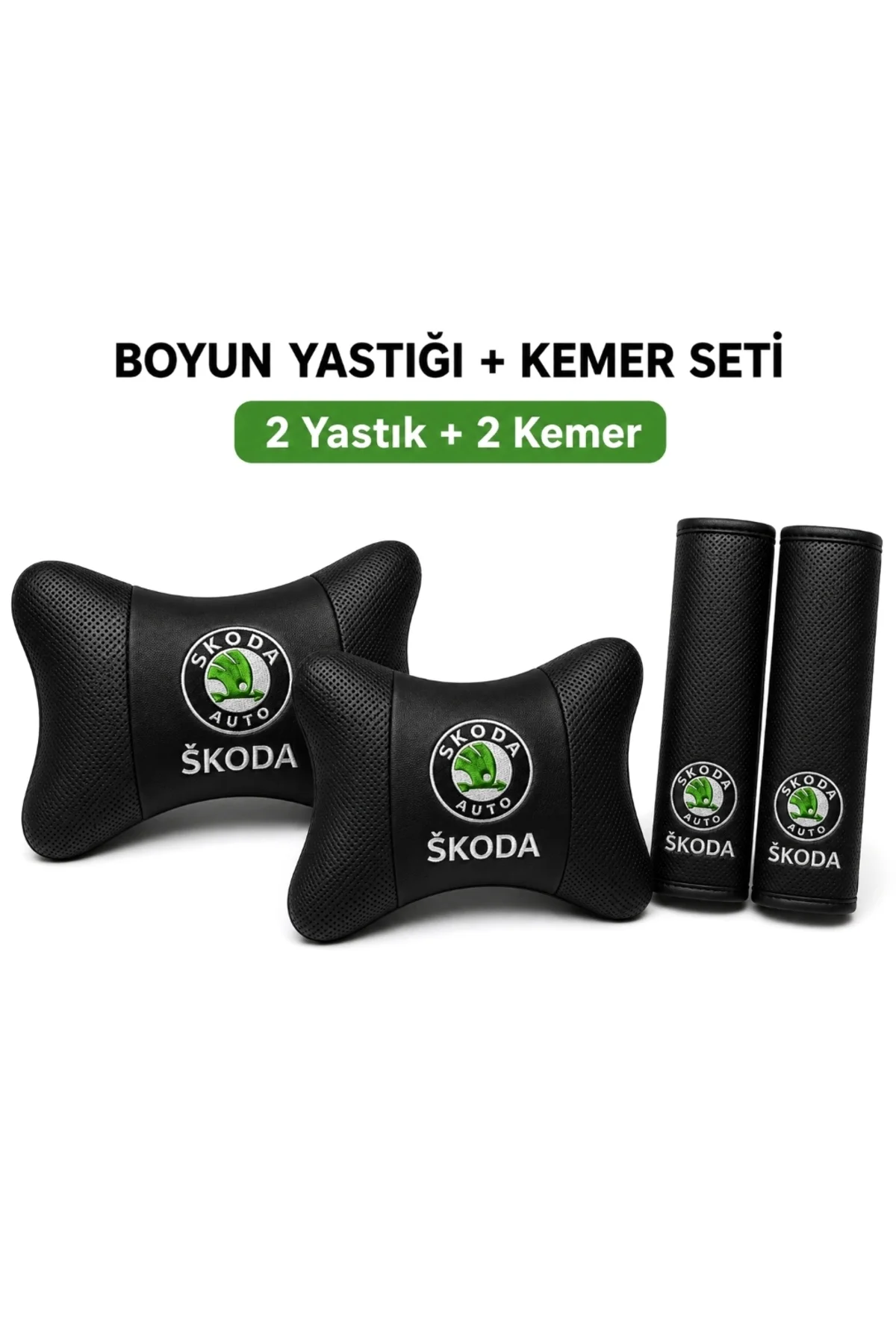 Skoda Boyun Yastığı Ve Kemer Pedi Set 2 Yastık 2 Kemer - Görsel 5