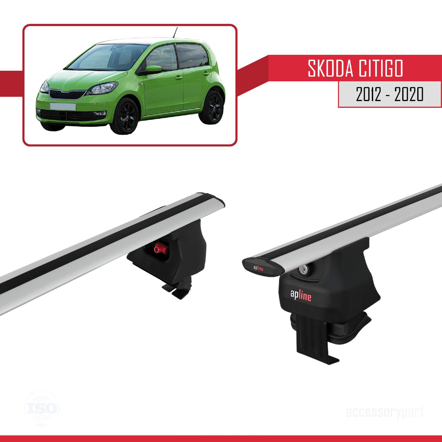Skoda Citigo 2012-2020 Arası ile uyumlu ACE-4 Ara Atkı Tavan Barı