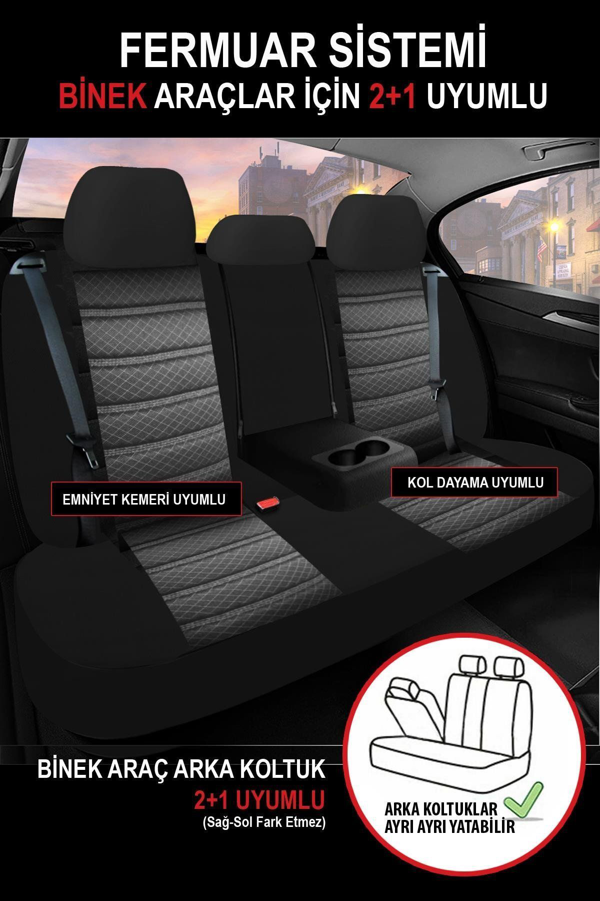 Dgnl Skoda Citigo 2011- Uyumlu Oto Koltuk Kilifi Sport Serisi Jakar - 