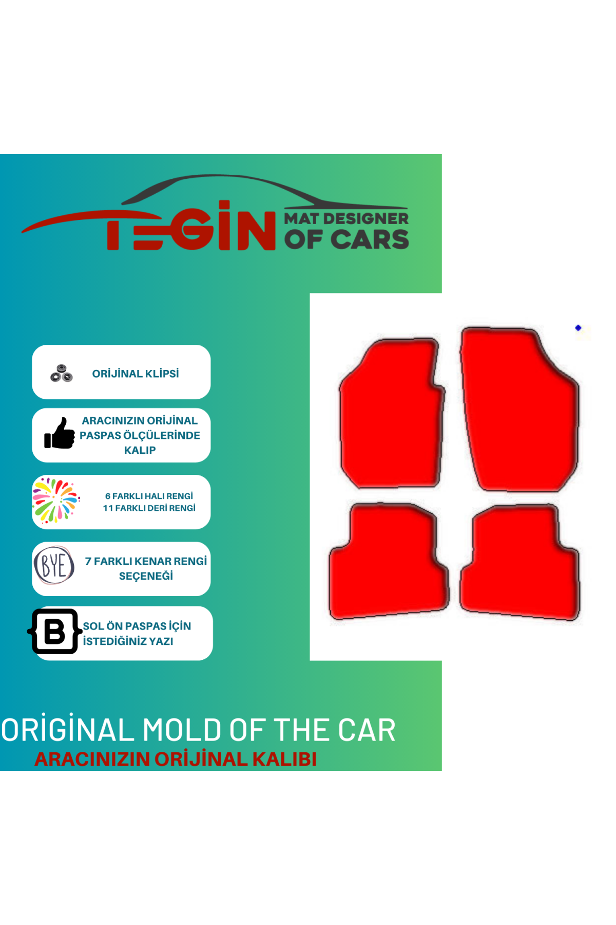 Skoda Fabia 2 2007-2014 Prime Siyah Deri Mavi Kenar Paspas