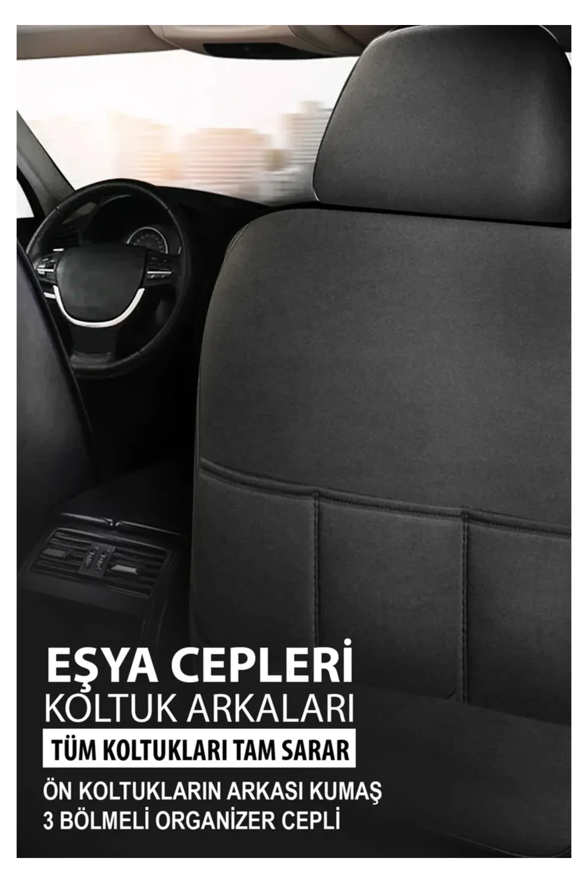 Skoda Fabia 2007 ve Sonrası Uyumlu Saren Serisi Bej Koltuk Kılıfı