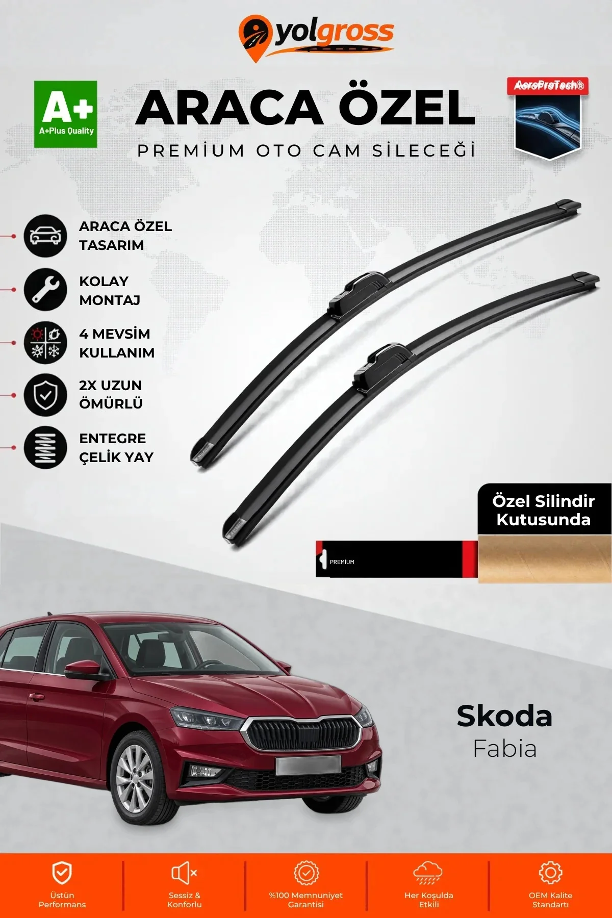 Skoda Fabia Ön Cam Silecek Seti 2021 Üzeri Premium Araca Özel 65-45 Cm A+ Kalite Skoda Fabia Ön Cam Silecek Seti 2021 Üzeri Premium Araca Özel 65-45 Cm A+ Kalite