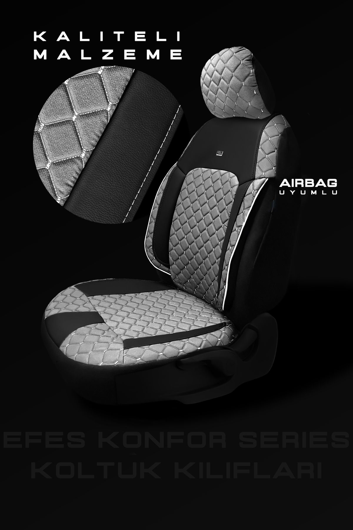 Skoda Kamic Suv 2019 Aracınıza Uyumlu Koltuk Kılıfı Jakar Deri Gr