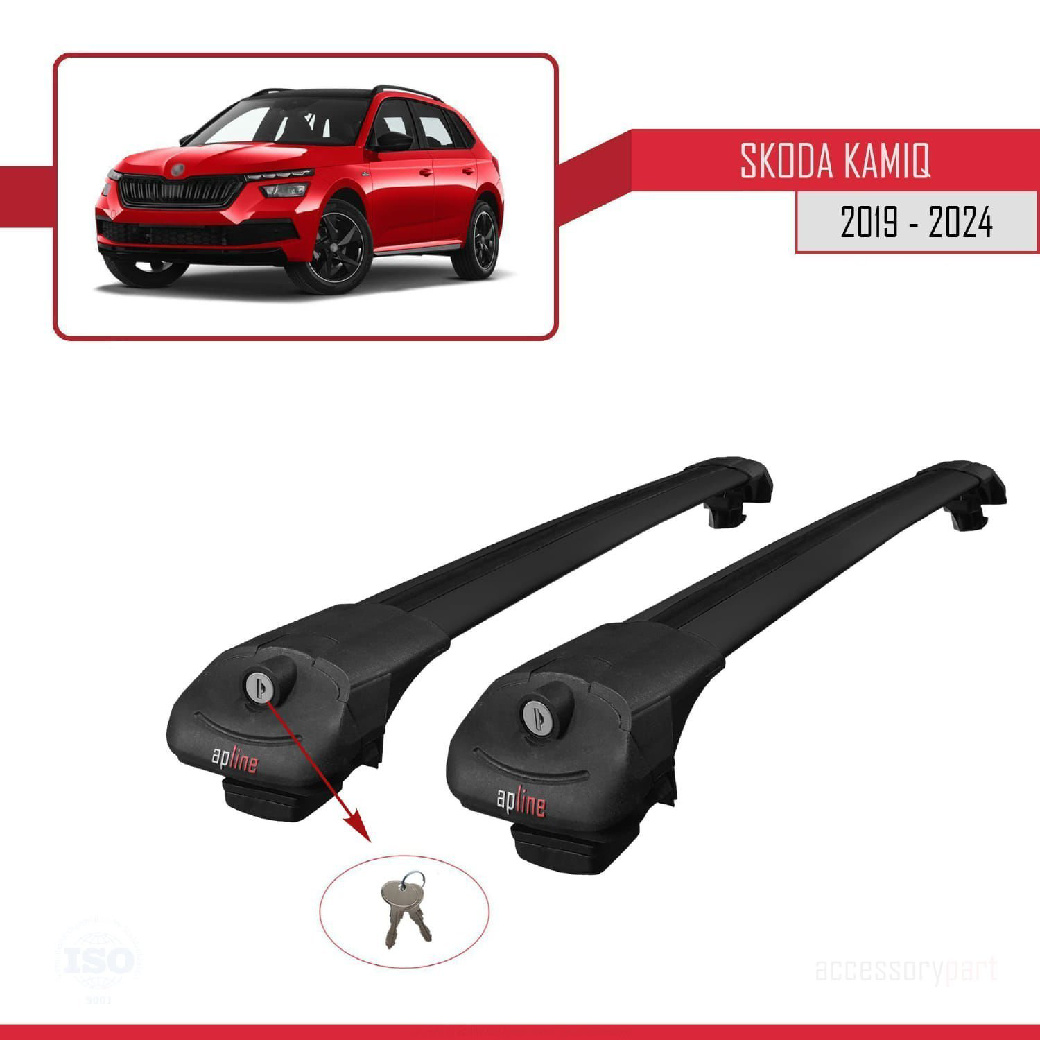 Skoda Kamiq 2019 ve Sonrası ile uyumlu ACE-1 Ara Atkı Tavan Barı 