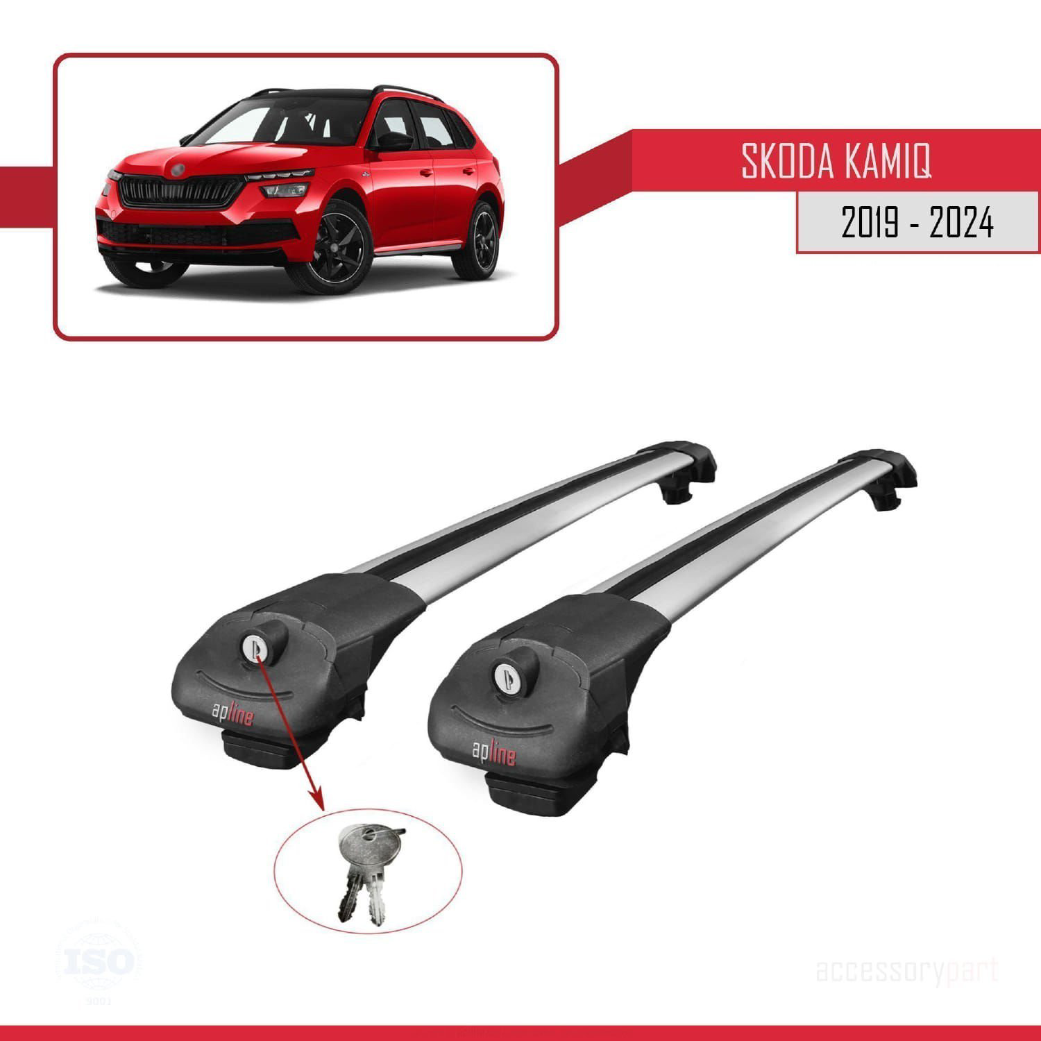 Skoda Kamiq 2019 ve Sonrası ile uyumlu ACE-1 Ara Atkı Tavan Barı 