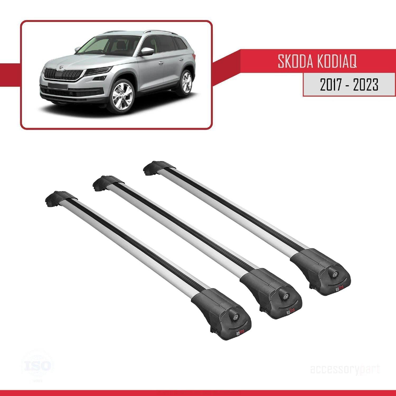 Skoda Kodiaq 2017-2023 Arası ile uyumlu ACE-1 Ara Atkı Tavan Barı