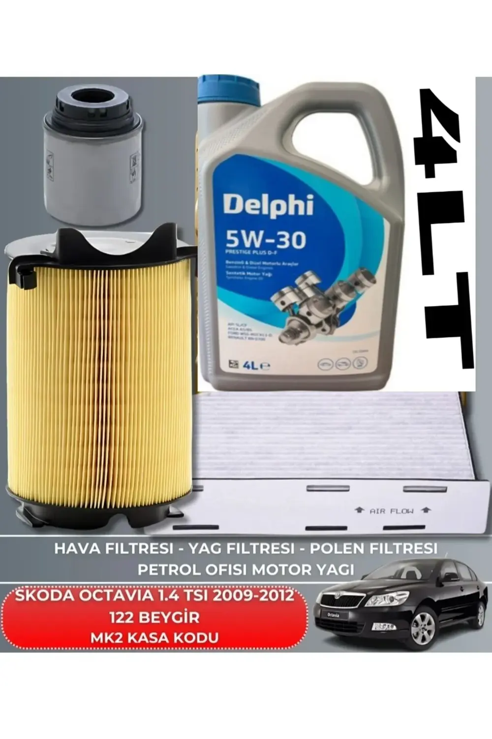 SKODA OCTAVIA 1.2 TSI 2010-2013 KW77 HP105 122 BEYGİR FİLTRE - YA