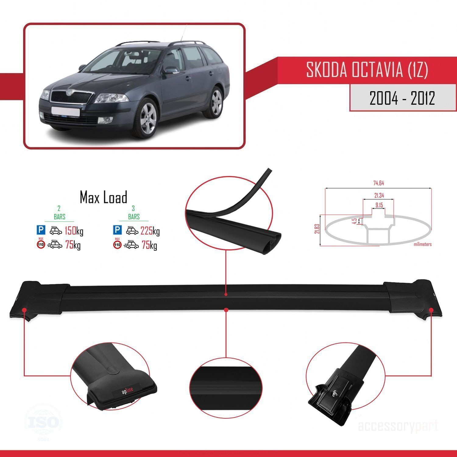 Skoda Octavia (1Z) 2004-2012 Arası ile Uyumlu FLY Model Ara Atkı 