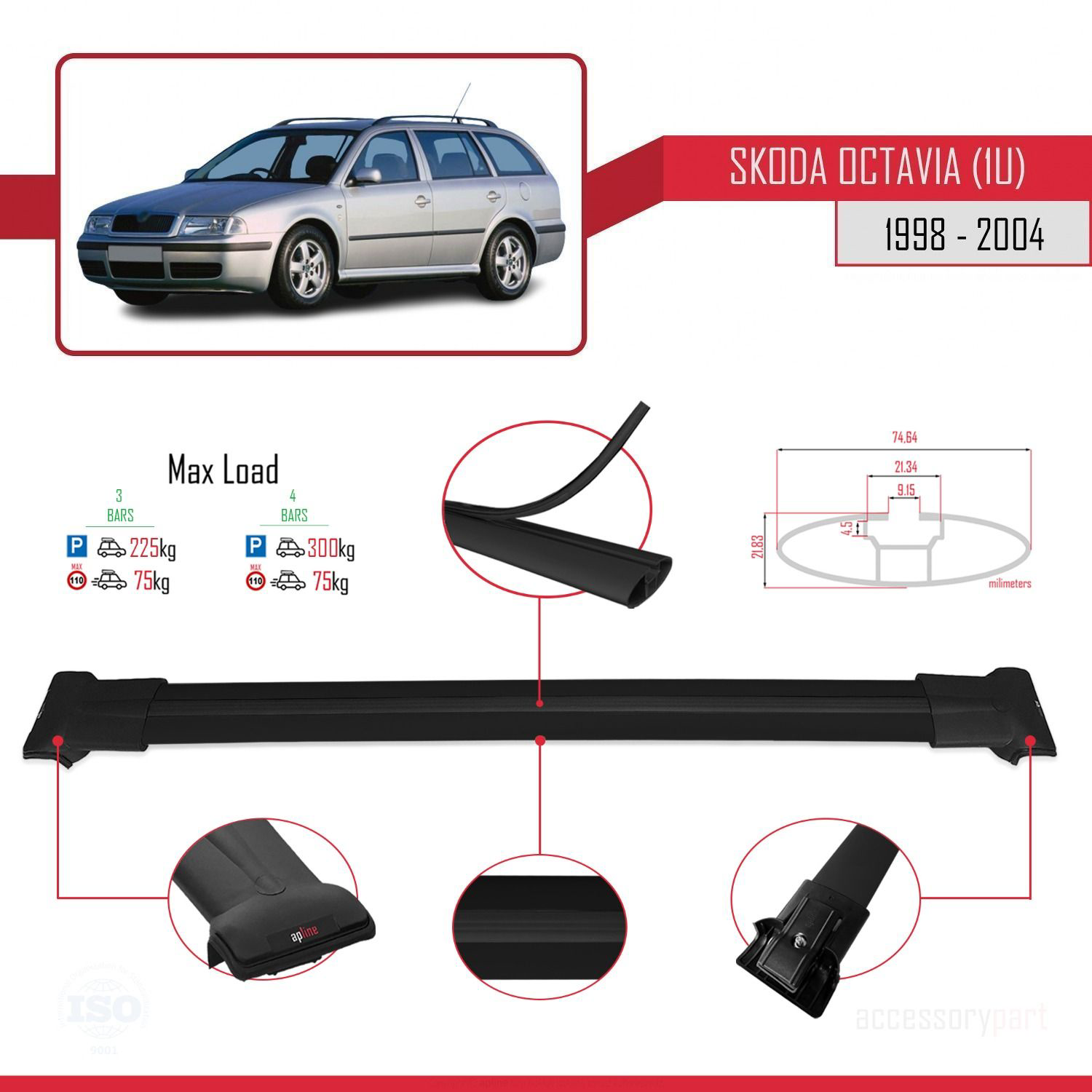 Skoda Octavia (1U) 1998-2004 Arası ile Uyumlu FLY Model Ara Atkı 