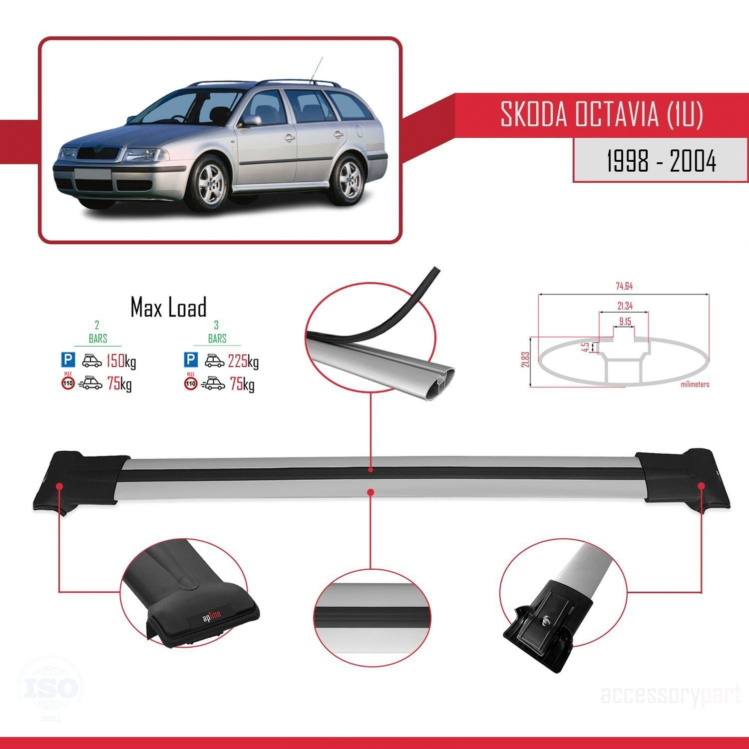 Skoda Octavia (1U) 1998-2004 Arası ile Uyumlu FLY Model Ara Atkı 