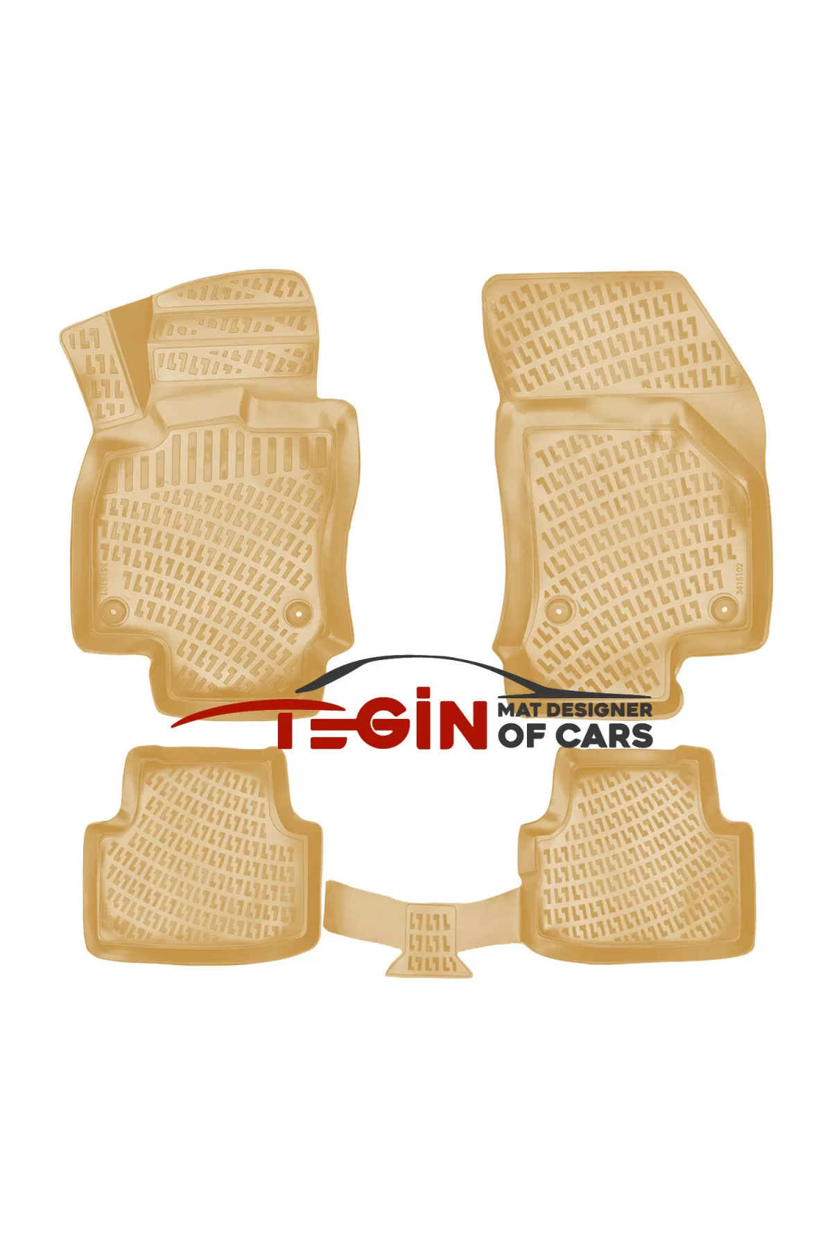 Skoda Octavia 2013 3D Havuzlu Paspas Bej