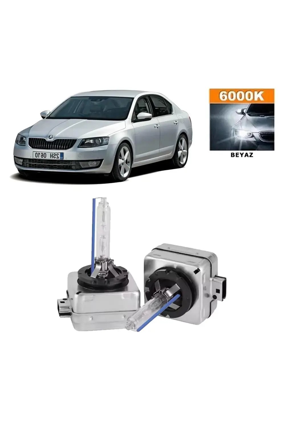 Skoda Octavia III 2013-2015 D3S / D3R 6000K Beyaz HID Xenon Ampul