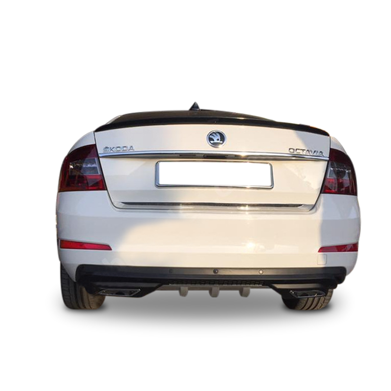 Skoda Octavia Uyumlu Egzoz Görünümlü Universal Arka Tampon Eki - 