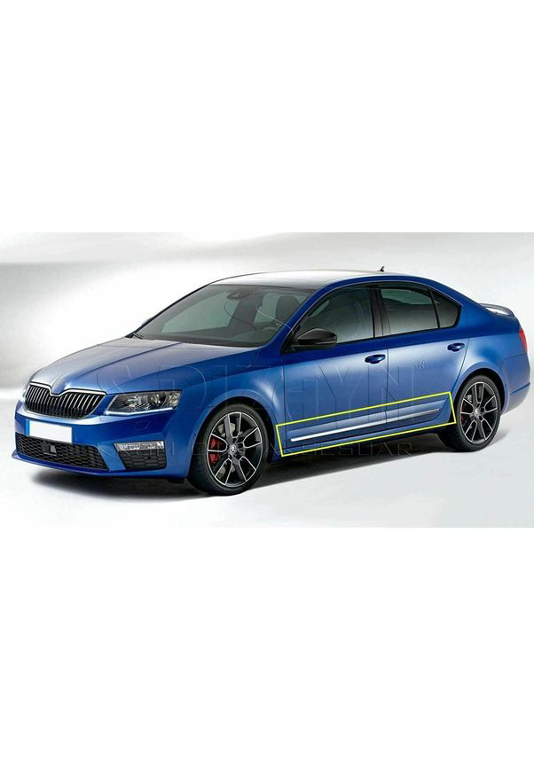Skoda Octavia Uyumlu A7 Yan Kapı Çıtası -2015 Paslanmaz Çelik Par