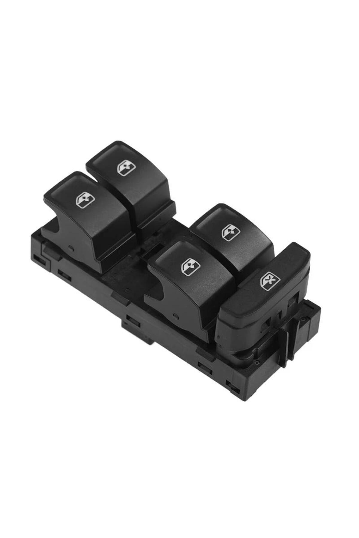 Fesan Skoda Rapid Sol Dörtlü Cam Düğmesi Anahtari 2014--2019 Yeşil İşik