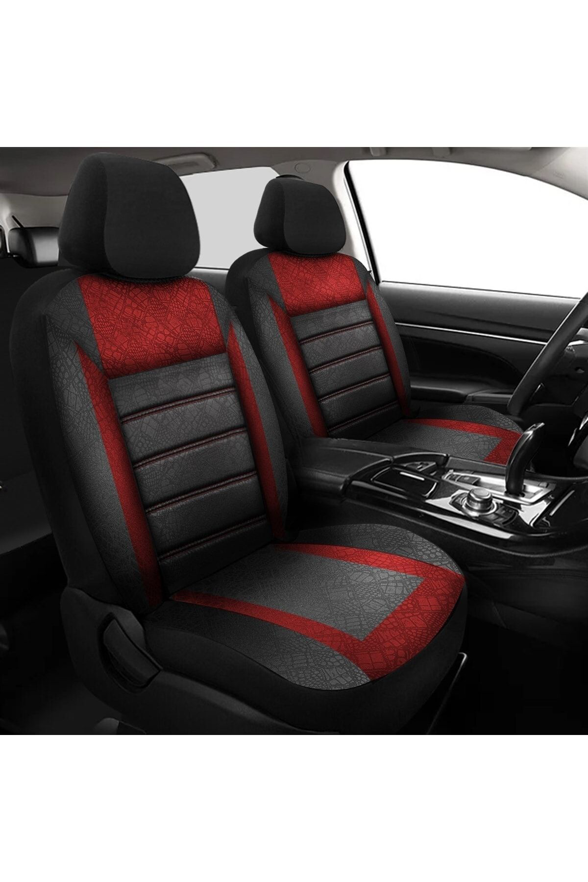 Jet Garaj Skoda Rapid Uyumlu Koltuk Kilifi Samma - Kirmizi