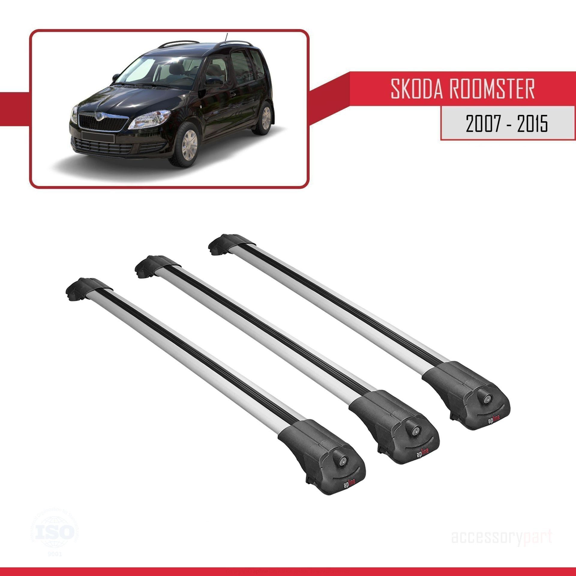 Skoda Roomster 2007-2015 Arası ile uyumlu ACE-1 Ara Atkı Tavan Ba