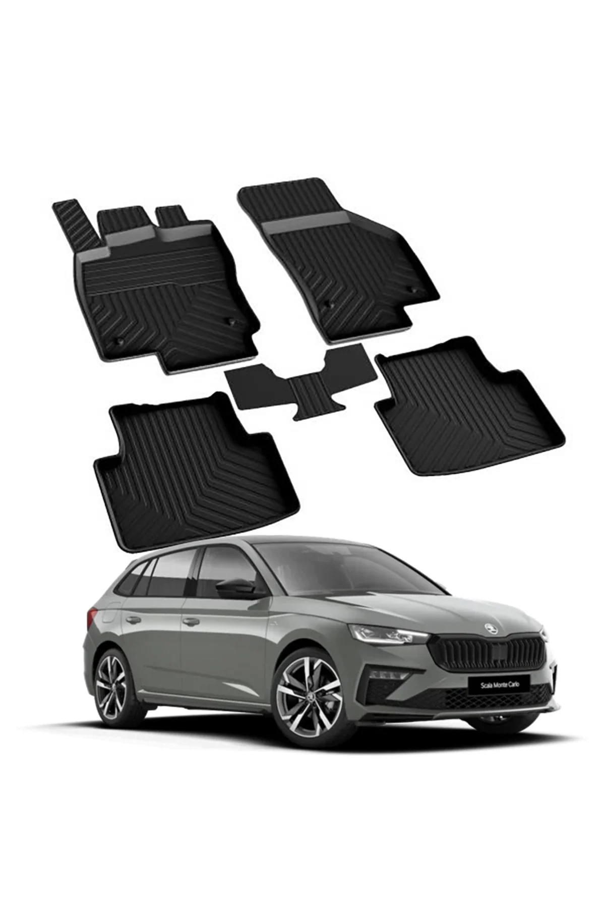 SKODA SCALA 2019-2024 Model Yılları İçin Uyumlu Yeo 4D Havuzlu Paspas Takımı Fiyatı, Yorumları ve Özellikleri