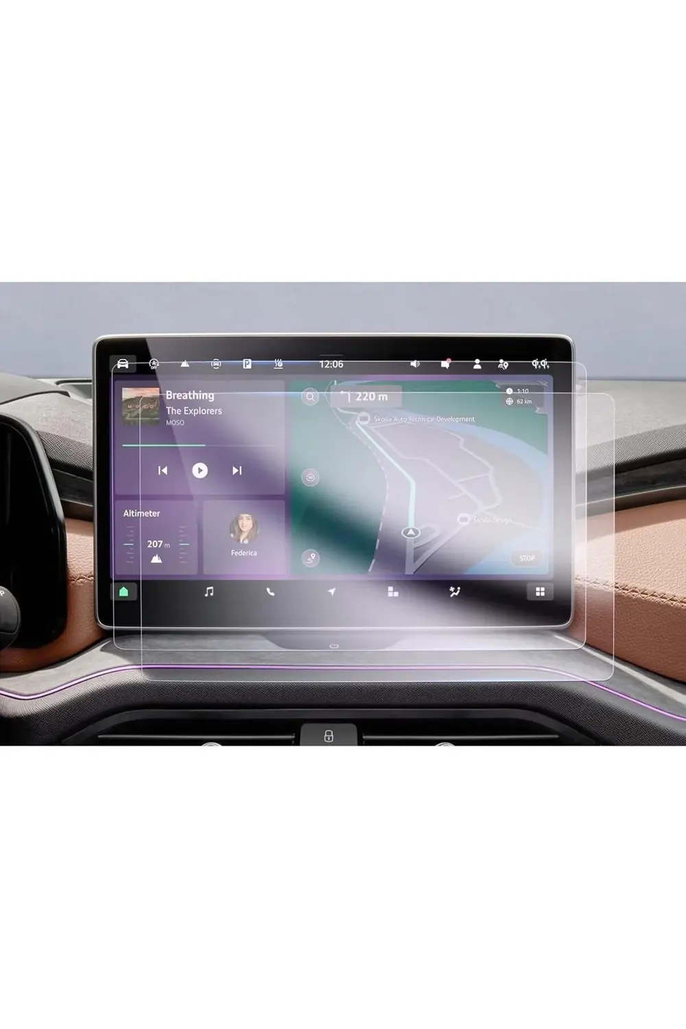 Skoda Superb 13 inç Uyumlu Multimedya Navigasyon 9H Nano Ekran Ko