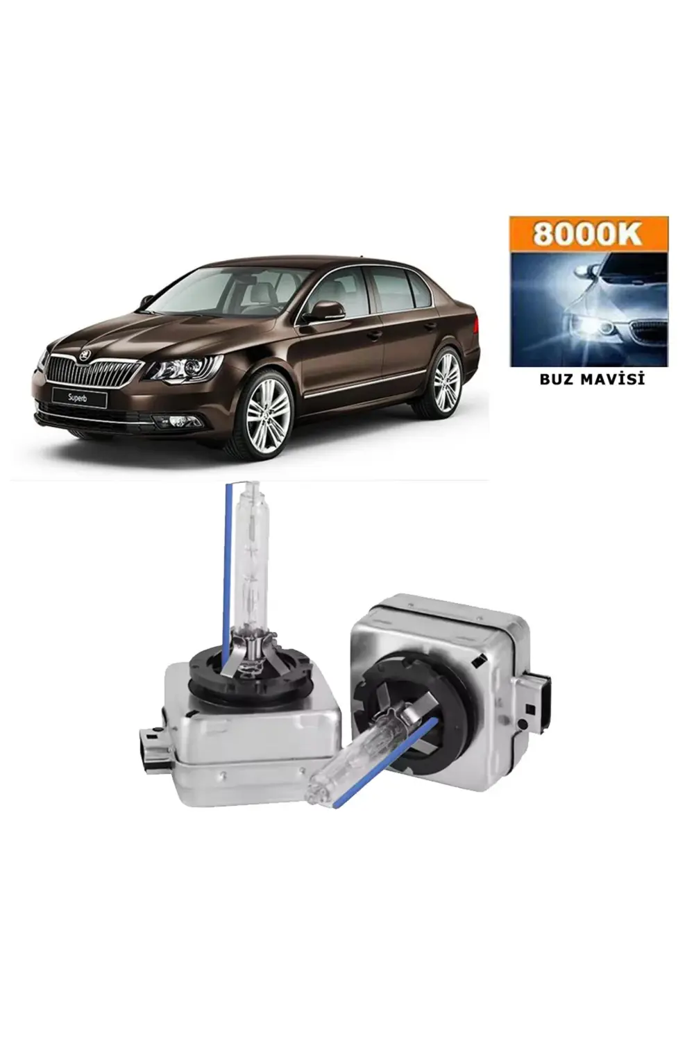 Skoda SuperB 2012-2019 D3S / D3R 8000K Buz Mavisi HID Xenon Ampul