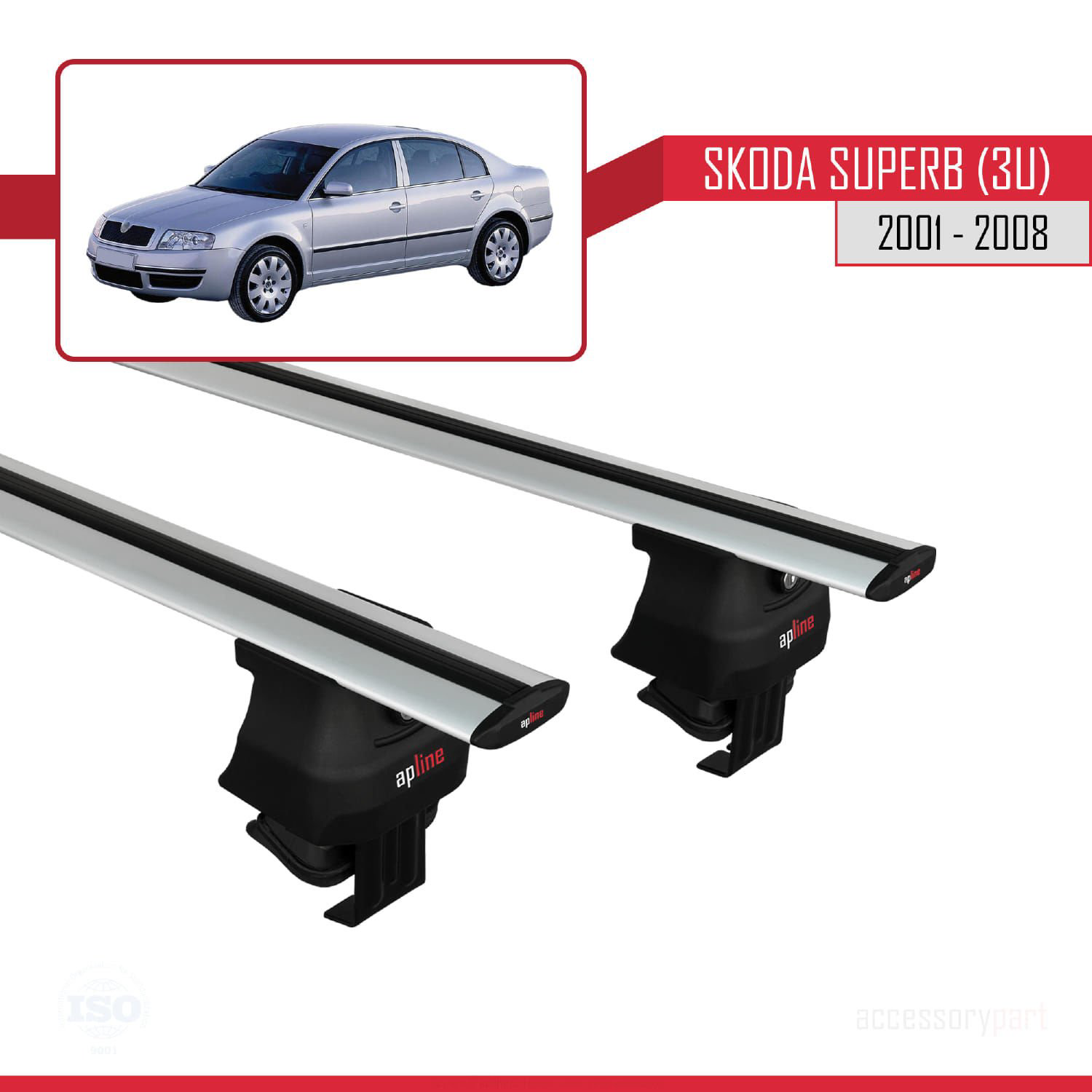 Skoda Superb (3U) 2001-2008 Arası ile uyumlu ACE-4 Ara Atkı Tavan