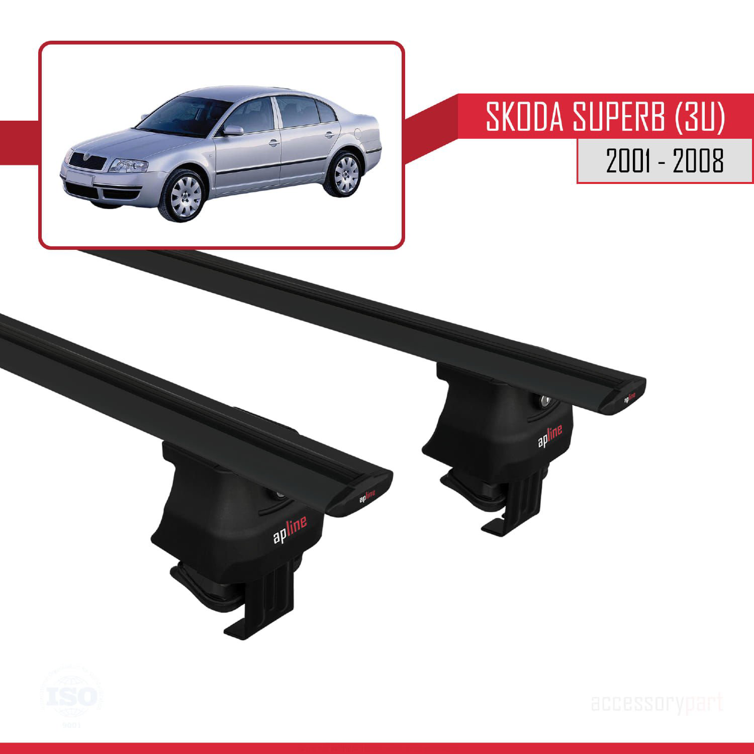 Skoda Superb (3U) 2001-2008 Arası ile uyumlu ACE-4 Ara Atkı Tavan