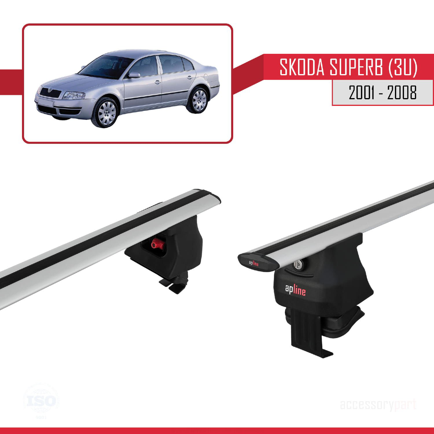 Skoda Superb (3U) 2001-2008 Arası ile uyumlu ACE-4 Ara Atkı Tavan