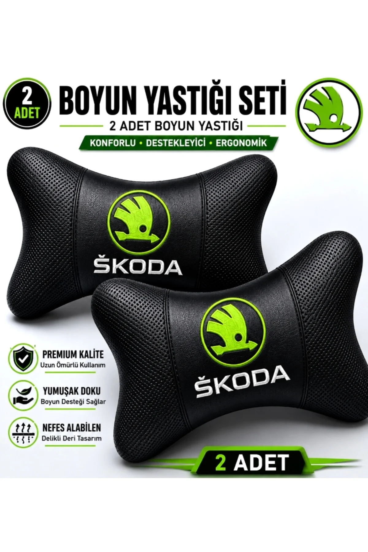 Skoda Yeni Logo Boyun Yastığı 2 Ad Skoda Yeni Logo Boyun Yastığı 2 Ad
