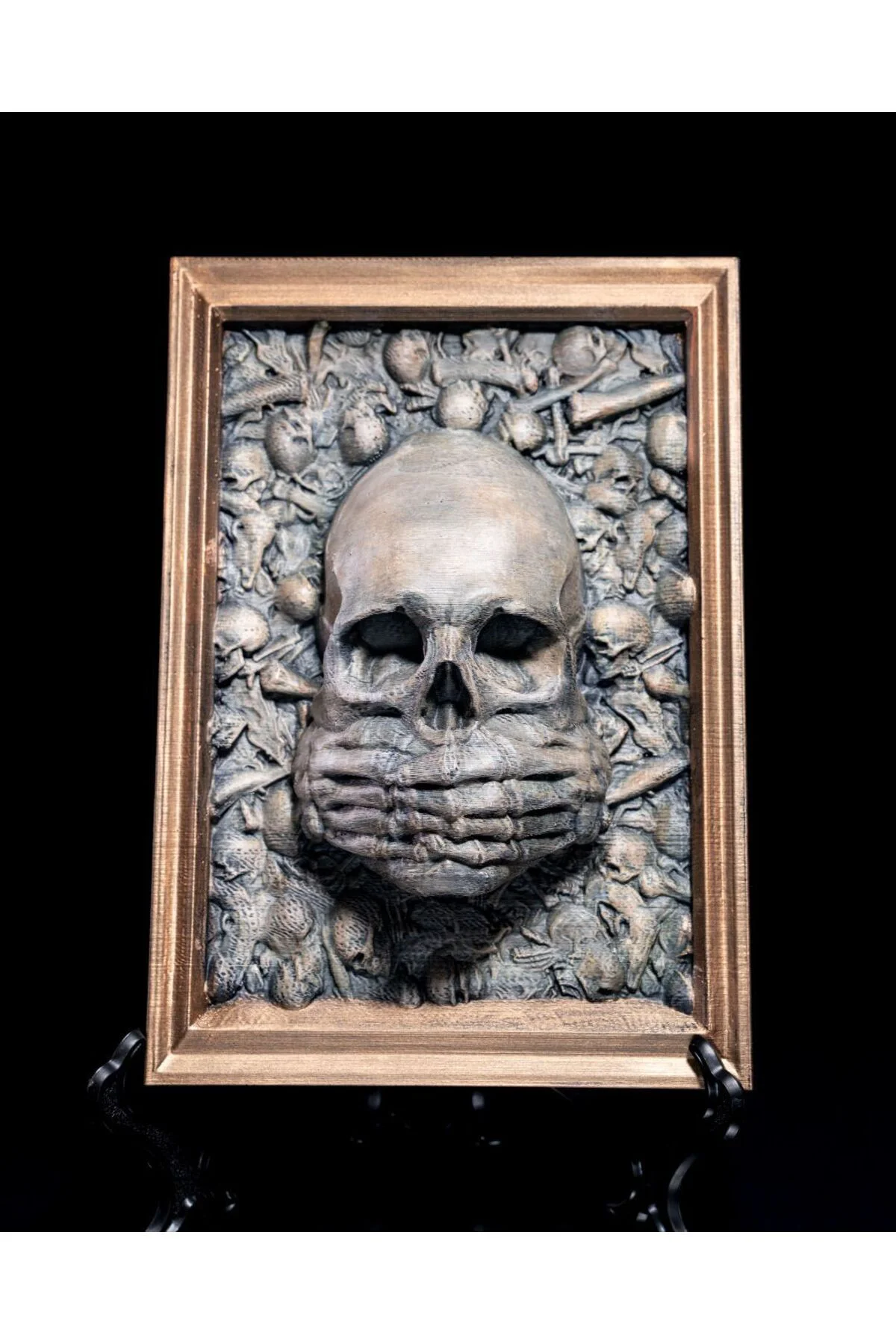 Skull Kafatası Görmedim Duymadım Bilmiyorum Dekoratif Eskiz Tablo 3'lü Set(21cm'e 15cm)