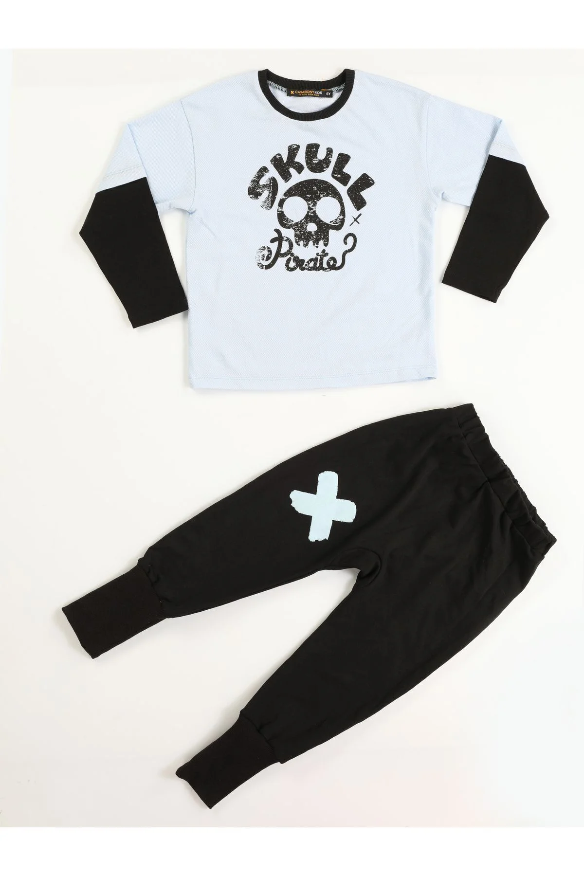 Skull Pirate Oversize T-shirt + Baggy Pantolon Takım