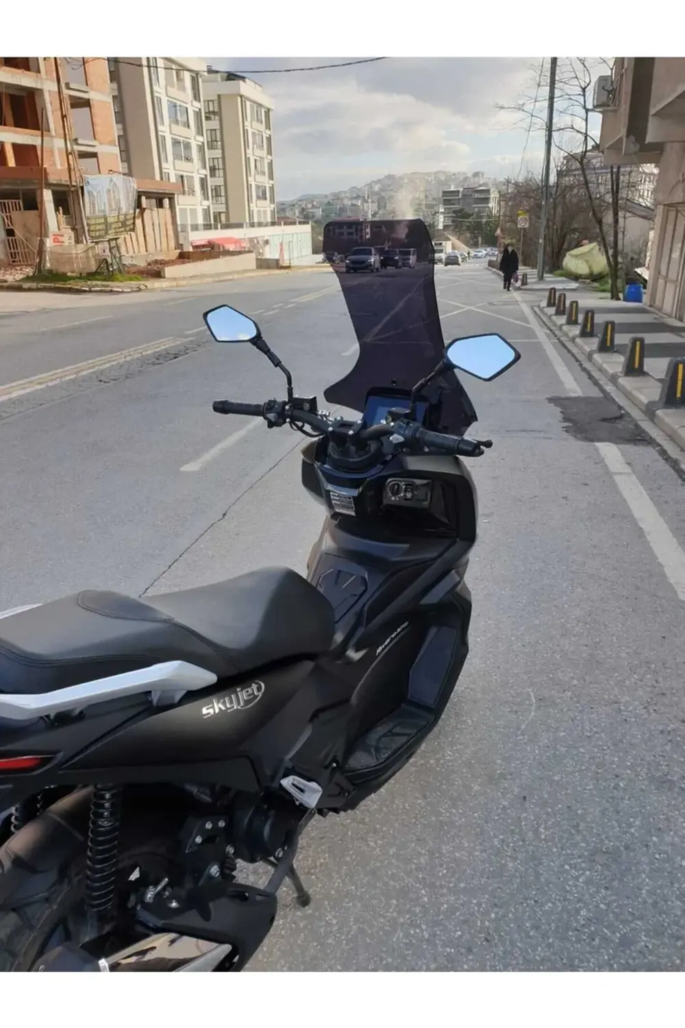 Skyjet Rivero 125 Ön Cam 2025 Model 78cm Siyah Renkli 4mm UZUN