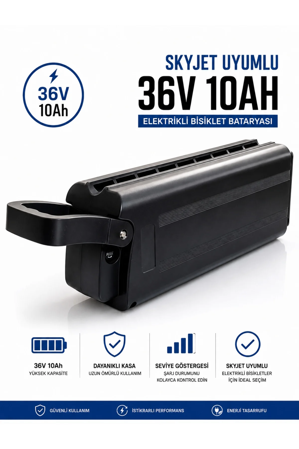 Skyjet Uyumlu 36V 10Ah Elektrikli Bisiklet Bataryası Skyjet Uyumlu 36V 10Ah Elektrikli Bisiklet Bataryası