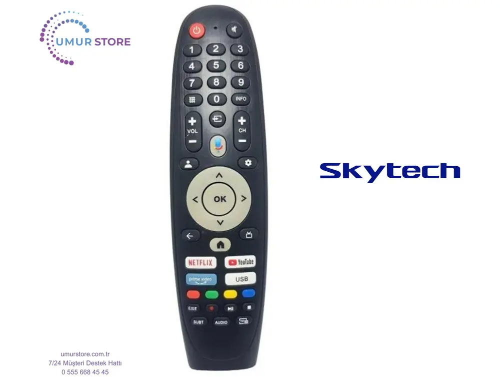Skytech 55ST3305 Uyumlu Google Televizyon Kumandası-Mikrofonsuz Skytech 55ST3305 Uyumlu Google Televizyon Kumandası-Mikrofonsuz