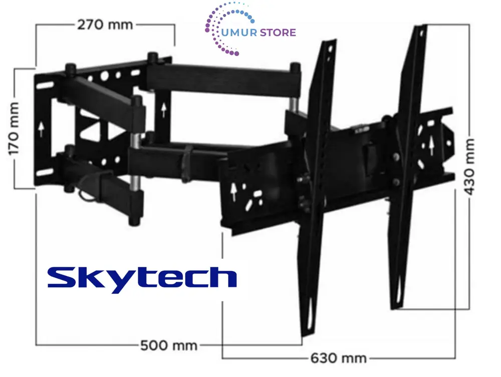 Skytech 65” inç Televizyon Uyumlu Hareketli Duvar Askı Aparatı Skytech 65” inç Televizyon Uyumlu Hareketli Duvar Askı Aparatı