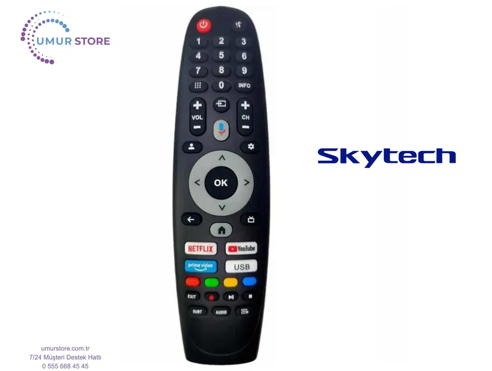 Skytech 75ST3305 Uyumlu Mikrofonlu Smart Televizyon Kumandası Skytech 75ST3305 Uyumlu Mikrofonlu Smart Televizyon Kumandası