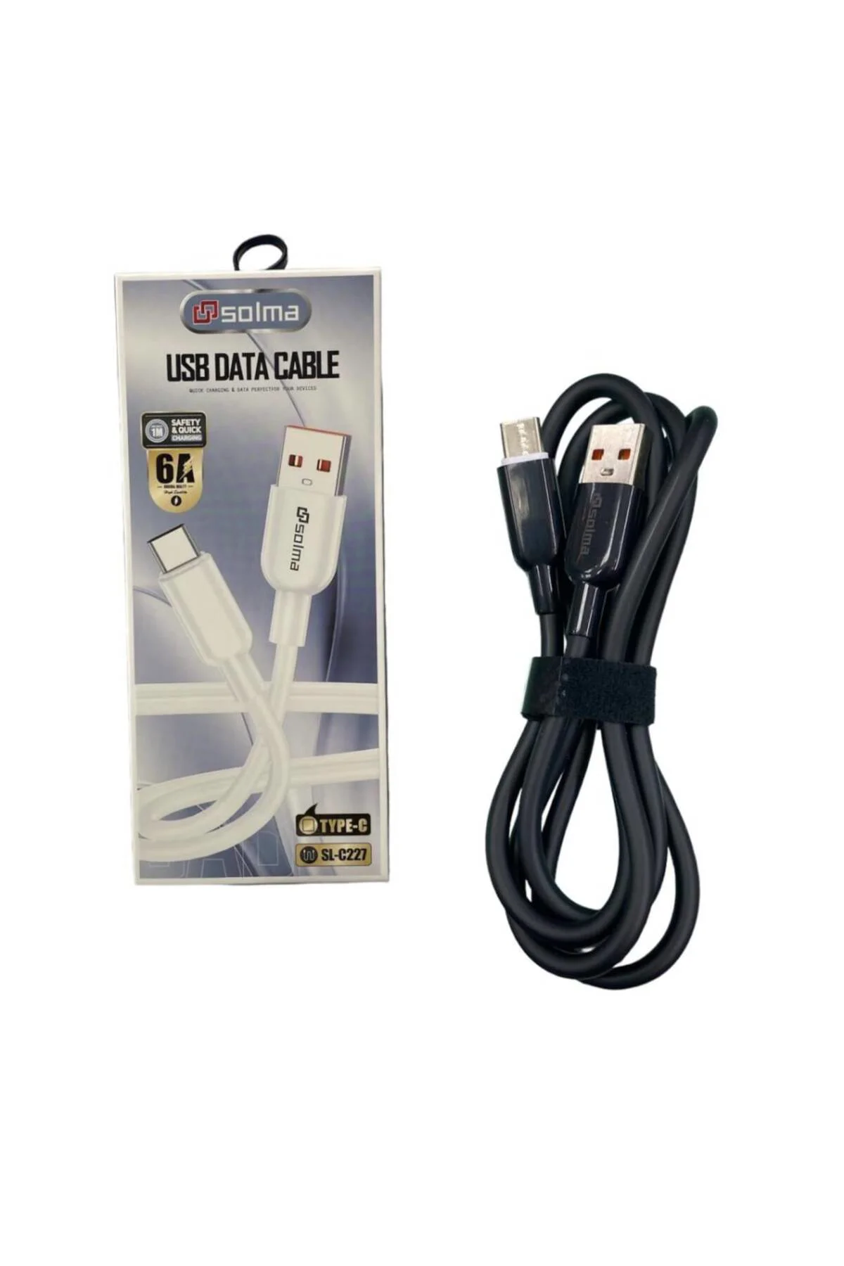 SL-227TC USB Data Kablosu, Şarj Kablosu - Tip A'dan Tip C'ye (Type A - Type C) 1mt Siyah SL-227TC USB Data Kablosu, Şarj Kablosu - Tip A'dan Tip C'ye (Type A - Type C) 1mt Siyah