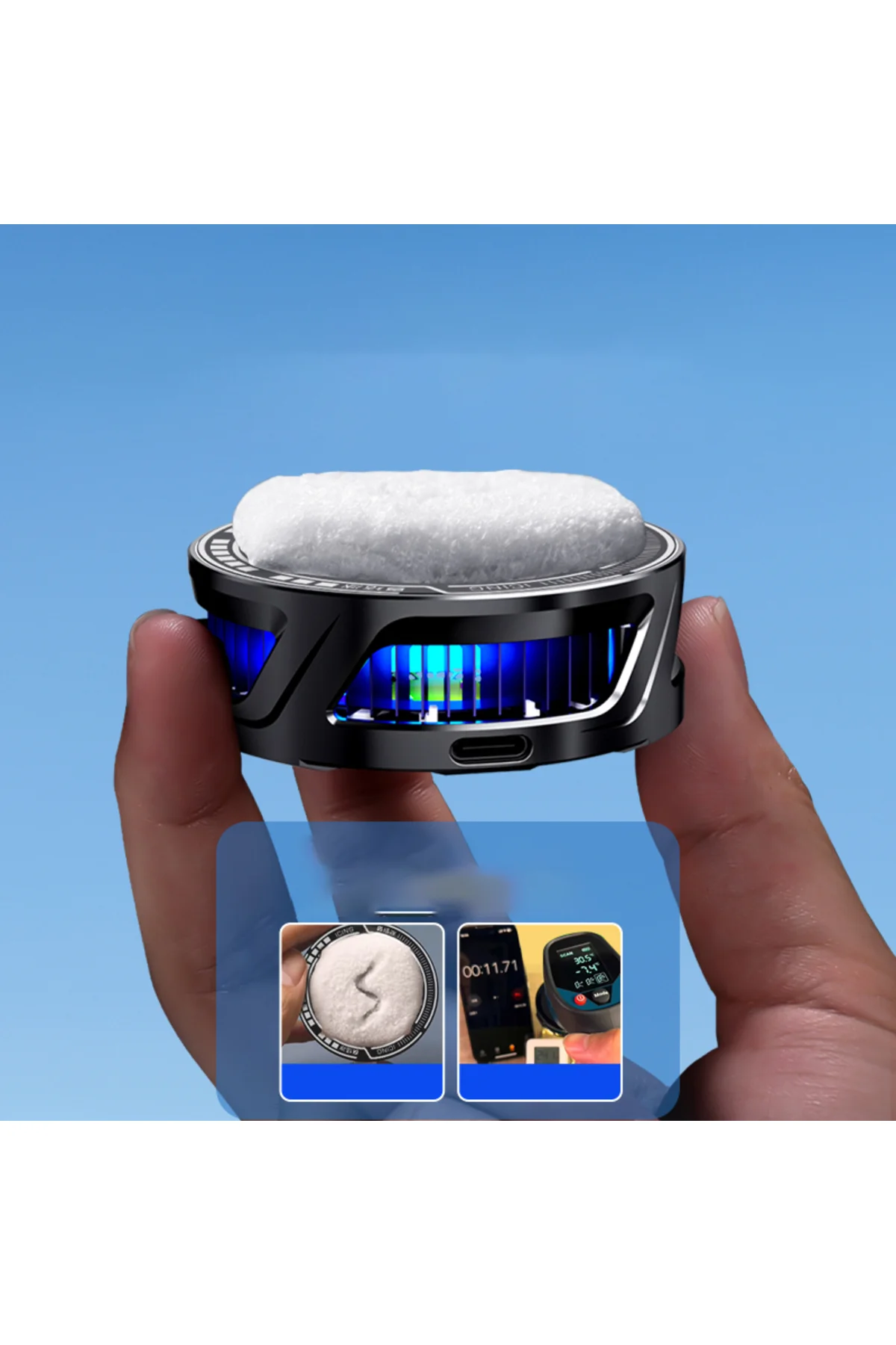 SL-25 Cep Telefonu Soğutucu | RGB Işıklı, Kıskaçlı & Manyetik, Se